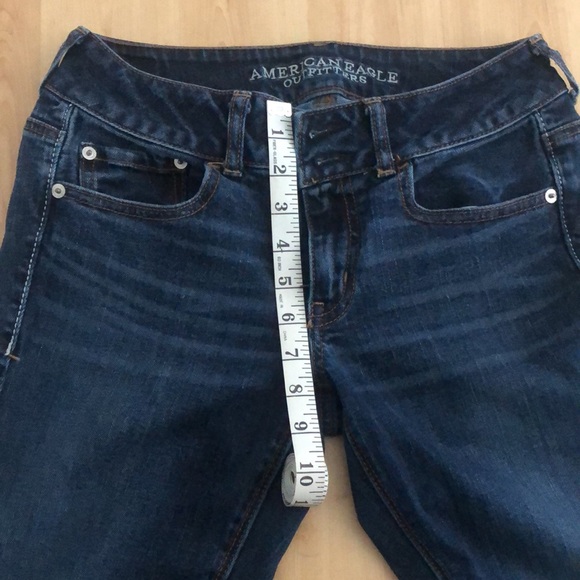 AE Dark Wash Mid rise Flare Jean - Picture 7 of 10